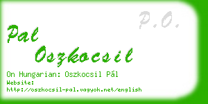 pal oszkocsil business card