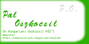 pal oszkocsil business card